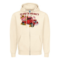 Sandshell flower market Zipper Hoodie - MaliasSmallBusiness