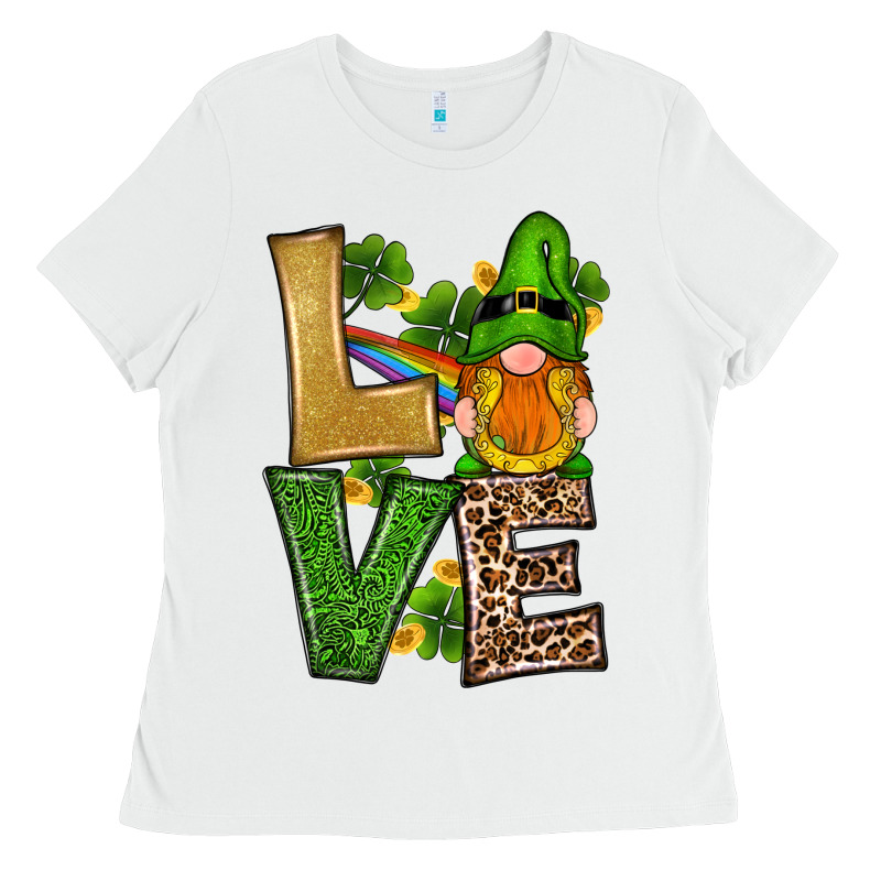 St Patricks Day Gnomes Shamrock Love Ladies Tee by RanaPortraitStore | Teevron
