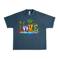Midnight Navy love puerto rico Urban Heavy Tee - AdoDesignShop