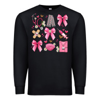 Black coquette bow nurse Premium Sweatshirt - Artiststas