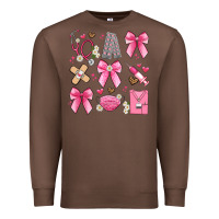 Chestnut coquette bow nurse Premium Sweatshirt - Artiststas