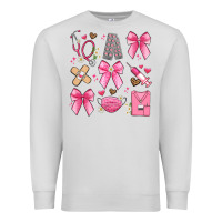 Dove Grey coquette bow nurse Premium Sweatshirt - Artiststas