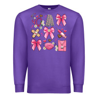 Purple coquette bow nurse Premium Sweatshirt - Artiststas