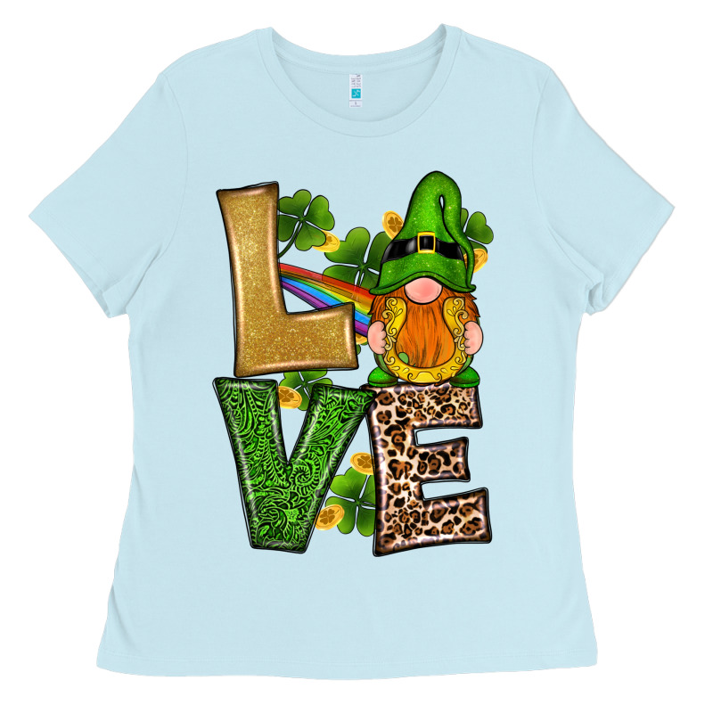 St Patricks Day Gnomes Shamrock Love Ladies Tee by RanaPortraitStore | Teevron
