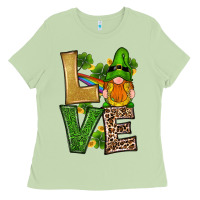 Matcha st patricks day gnomes shamrock love Ladies Tee - RanaPortraitStore