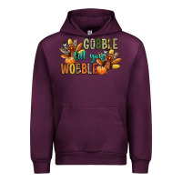 Mauve Wine gobble till you wobble Urban Hoodie - CowGirlArtShop