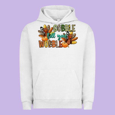 Gobble Till You Wobble Urban Hoodie Designed By Cowgirlartshop