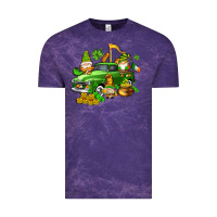 Cloud Purple st patricks gnomes  with farm truck Vintage Tee - AdoDesignShop