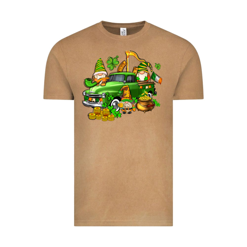 St Patricks Gnomes  With Farm Truck Vintage Tee by AdoDesignShop | Teevron
