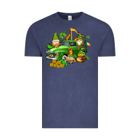Vintage Denim st patricks gnomes  with farm truck Vintage Tee - AdoDesignShop