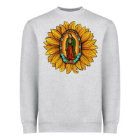 Our Lady Of Guadalupe Sunflower Heavyweight Sweatshirt | Teevron