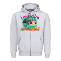 Heather Grey i'm turtley adorable Zipper Hoodie - NancyCooperArtShop