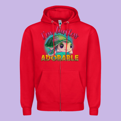 I'm Turtley Adorable Zipper Hoodie Designed By Nancycooperartshop