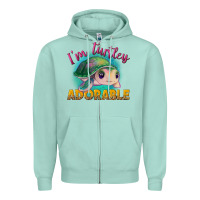 Seafoam i'm turtley adorable Zipper Hoodie - NancyCooperArtShop