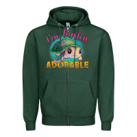 Sports Green i'm turtley adorable Zipper Hoodie - NancyCooperArtShop