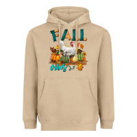 Mushroom Fall Vibes Chicken Heavyweight Hoodie - LillyAllenDesigns