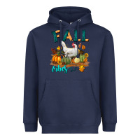 Navy Fall Vibes Chicken Heavyweight Hoodie - LillyAllenDesigns