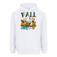 White Fall Vibes Chicken Heavyweight Hoodie - LillyAllenDesigns