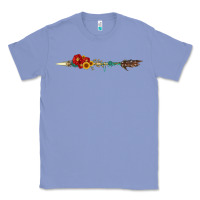 Colony Blue flowers and arrow with gemstone Classic Tee - Artiststas