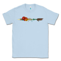 Dusty Blue flowers and arrow with gemstone Classic Tee - Artiststas