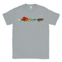 Heather Grey flowers and arrow with gemstone Classic Tee - Artiststas