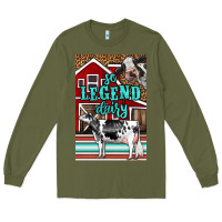 Army Green Western So Legend Dairy Holstein Cow Long Sleeve Tee - LillyAllenDesigns