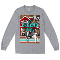 Heather Grey Western So Legend Dairy Holstein Cow Long Sleeve Tee - LillyAllenDesigns