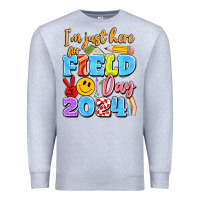 Heather Grey im just here for field day 2024 Premium Sweatshirt - Artiststas