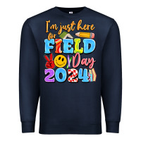 Navy im just here for field day 2024 Premium Sweatshirt - Artiststas