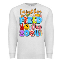 Oatmeal Heather im just here for field day 2024 Premium Sweatshirt - Artiststas