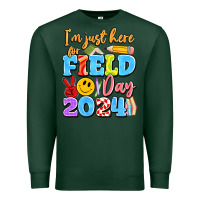 Sports Green im just here for field day 2024 Premium Sweatshirt - Artiststas