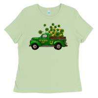 Matcha st patricks truck shamrock horseshoe gold Ladies Tee - RanaPortraitStore
