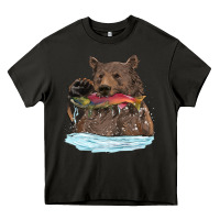 Asphalt mama bear haunting fish Heavy Core Tee - RanaPortraitStore