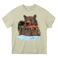 Mossy mama bear haunting fish Heavy Core Tee - RanaPortraitStore