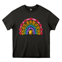 Easter And Spring With Flowers Carrots Butterfly And Sunflower Rainbow Heavy Core Tee | Teevron