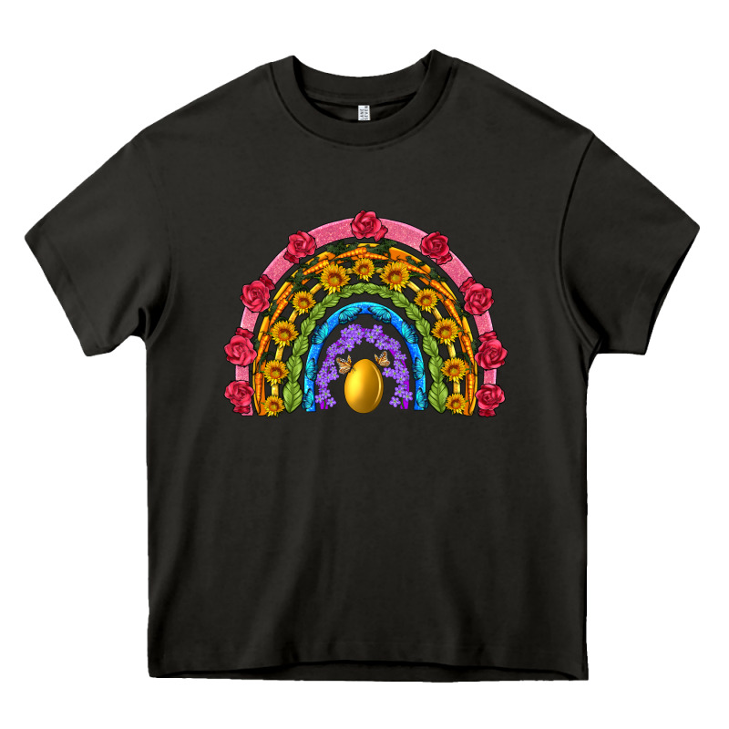 Easter And Spring With Flowers Carrots Butterfly And Sunflower Rainbow Heavy Core Tee by Artiststas | Teevron
