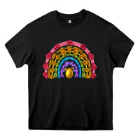 Black easter and spring with flowers carrots butterfly and sunflower rainbow Heavy Core Tee - Artiststas