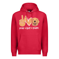 Cardinal Peace Love Golden Premium Hoodie - Bettercallsaul