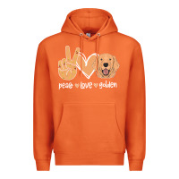 Carrot Peace Love Golden Premium Hoodie - Bettercallsaul