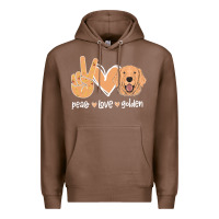 Chestnut Peace Love Golden Premium Hoodie - Bettercallsaul