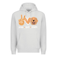 Dove Grey Peace Love Golden Premium Hoodie - Bettercallsaul