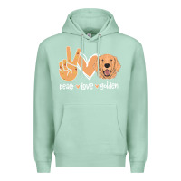 Seafoam Peace Love Golden Premium Hoodie - Bettercallsaul