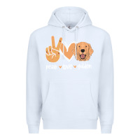White Peace Love Golden Premium Hoodie - Bettercallsaul