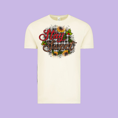 Stay Sweet Wood Slice Ornament Vintage Tee Designed By Jahusdesignshop