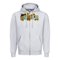 Heather Grey senior 2025 sunflowers Zipper Hoodie - NancyCooperArtShop