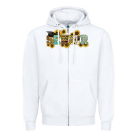 White senior 2025 sunflowers Zipper Hoodie - NancyCooperArtShop