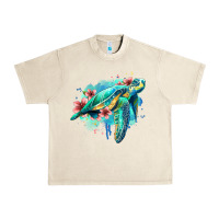 Sandshell floral turtle Urban Heavy Tee - Jasminsmagicworld