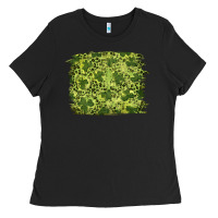 Black st patricks day shamrock leopard background Ladies Tee - RanaPortraitStore