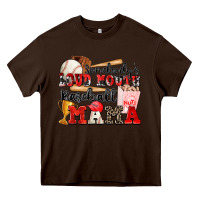Chocolate Brown somebody's loud mouth baseball mama Heavy Core Tee - Zillion Design Studio