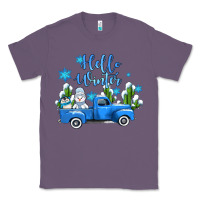 Lavender hello winter with sniwman and  truck Classic Tee - AdoDesignShop